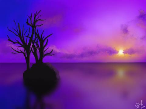 Serenity landscape illustration
